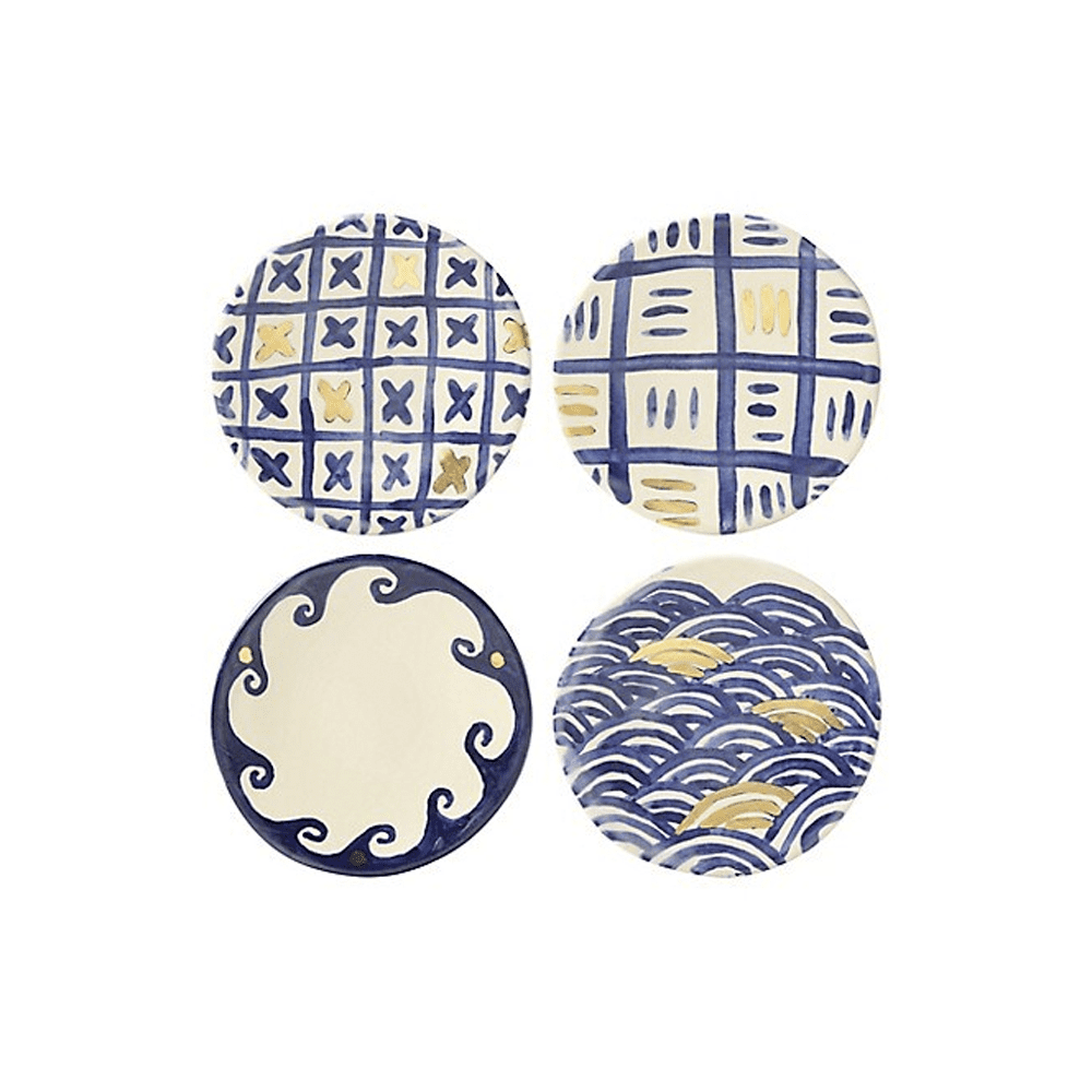 POMPEII BLU DW CANAPE PLATES - LENOX CORPORATION - Compralo en CorinneRegalos.com