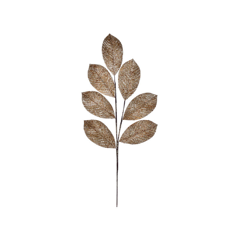 27 GOLD GLITTER LEAF SPRAY 4/BAG - VICKERMAN COMPANY - Compralo en CorinneRegalos.com
