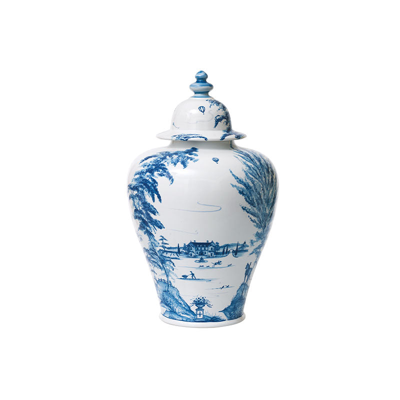 COUNTRY ESTATE DELFT BLUE 17 LIDDED GINGER JAR - JULISKA - Compralo en CorinneRegalos.com