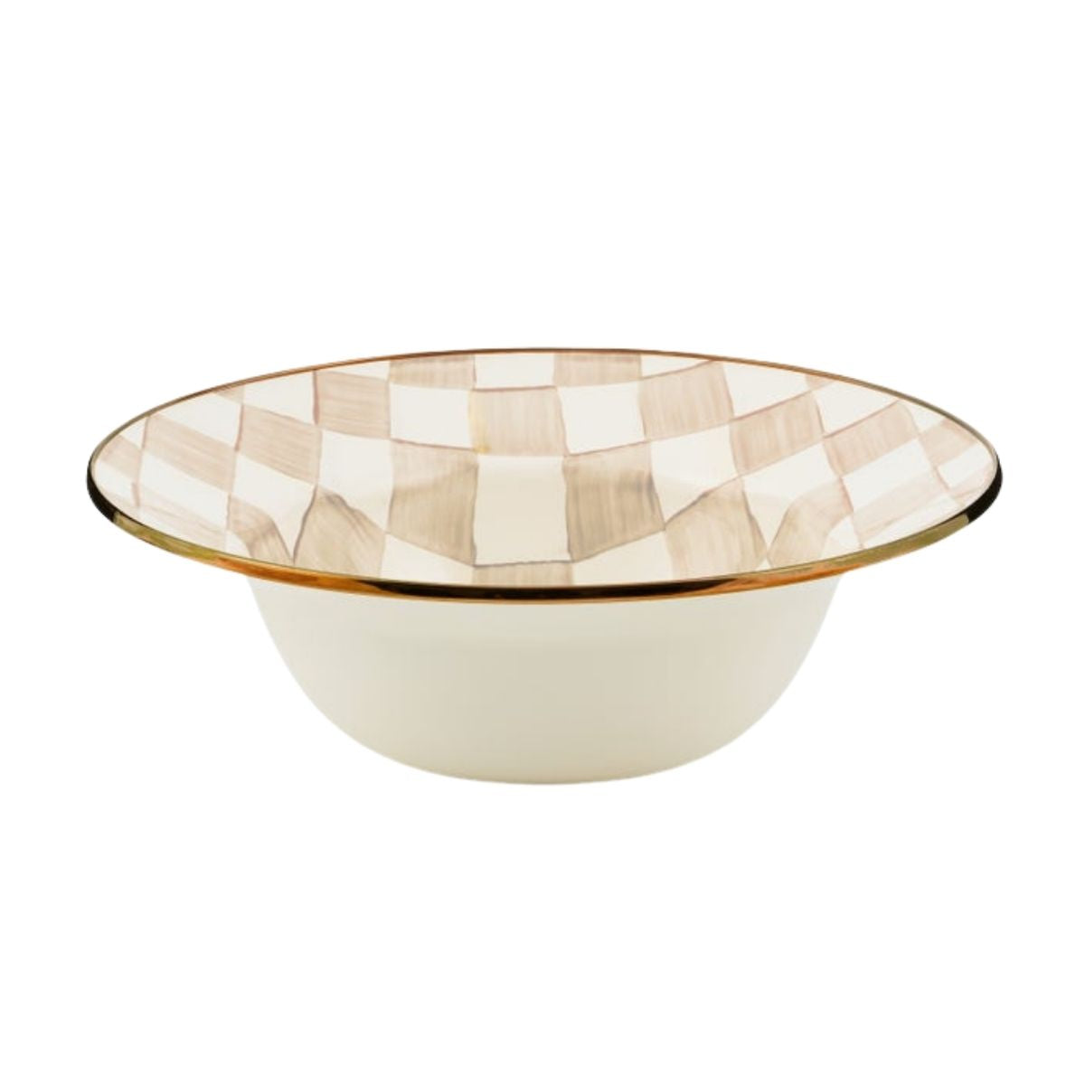 MOCHA CHECK SERVING BOWL - MACKENZIE-CHILDS - Compralo en CorinneRegalos.com