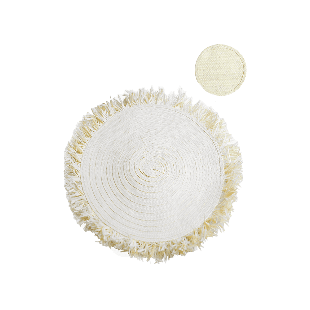 ZENU PLACE MATS COASTERS SET OF 4 NATURAL - ADRIANA CASTRO - Compralo en CorinneRegalos.com
