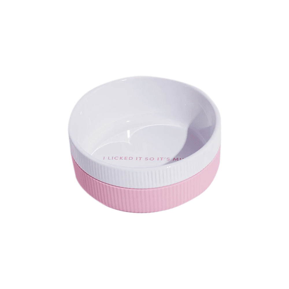 CUENCO DE CERAMICA PARA PERRO COLOR ROSADO GRANDE - GUMMI PETS - Compralo en CorinneRegalos.com
