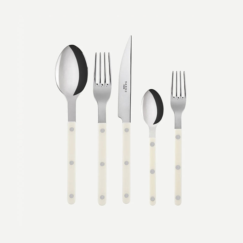 5 PCS PLACE SETTING 1BISTRO SOLID OVORY (IV) - SABRE - Compralo en CorinneRegalos.com