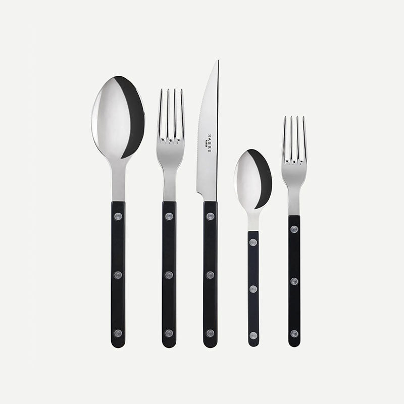 5 PCS PLACE SETTING 1BISTRO SOLID BLACK (NO) - SABRE - Compralo en CorinneRegalos.com