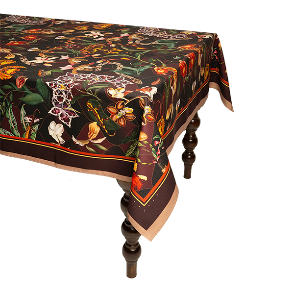TABLECLOTH/MANTELES ORQUIDEAS TIGRE 1,50 X 2,50 - MUZALUCI - Compralo en CorinneRegalos.com