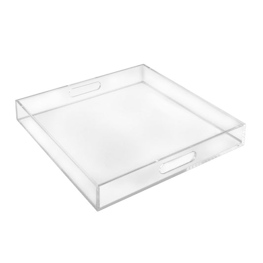 BANDEJA DE ACRÍLICO CUADRADA PARA SERVIR DE 16 - HUANG ACRYLIC - Compralo en CorinneRegalos.com