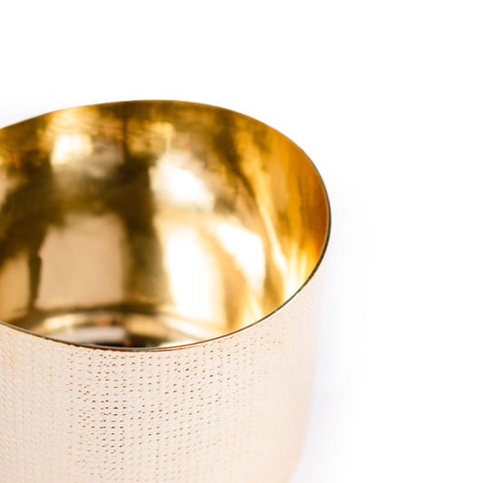 MEDIUM COCKTAIL BOWL VELVET 1 BRASS - VARNISHED OUTSIDE - ZANETTO - Compralo en CorinneRegalos.com