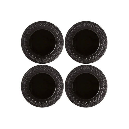 CHELSE MUSE FLEUR MATTE BLACK DINNER PLATES SET OF 4 - LENOX CORPORATION - Compralo en CorinneRegalos.com