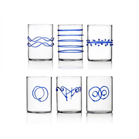 DECO BLUE 6PCS WATER ASSORTED - ICHENDORF - Compralo en CorinneRegalos.com