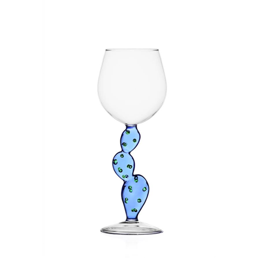 DESERT PLANT WINE GLASS CACTUS LIGHTBLUE - ICHENDORF - Compralo en CorinneRegalos.com