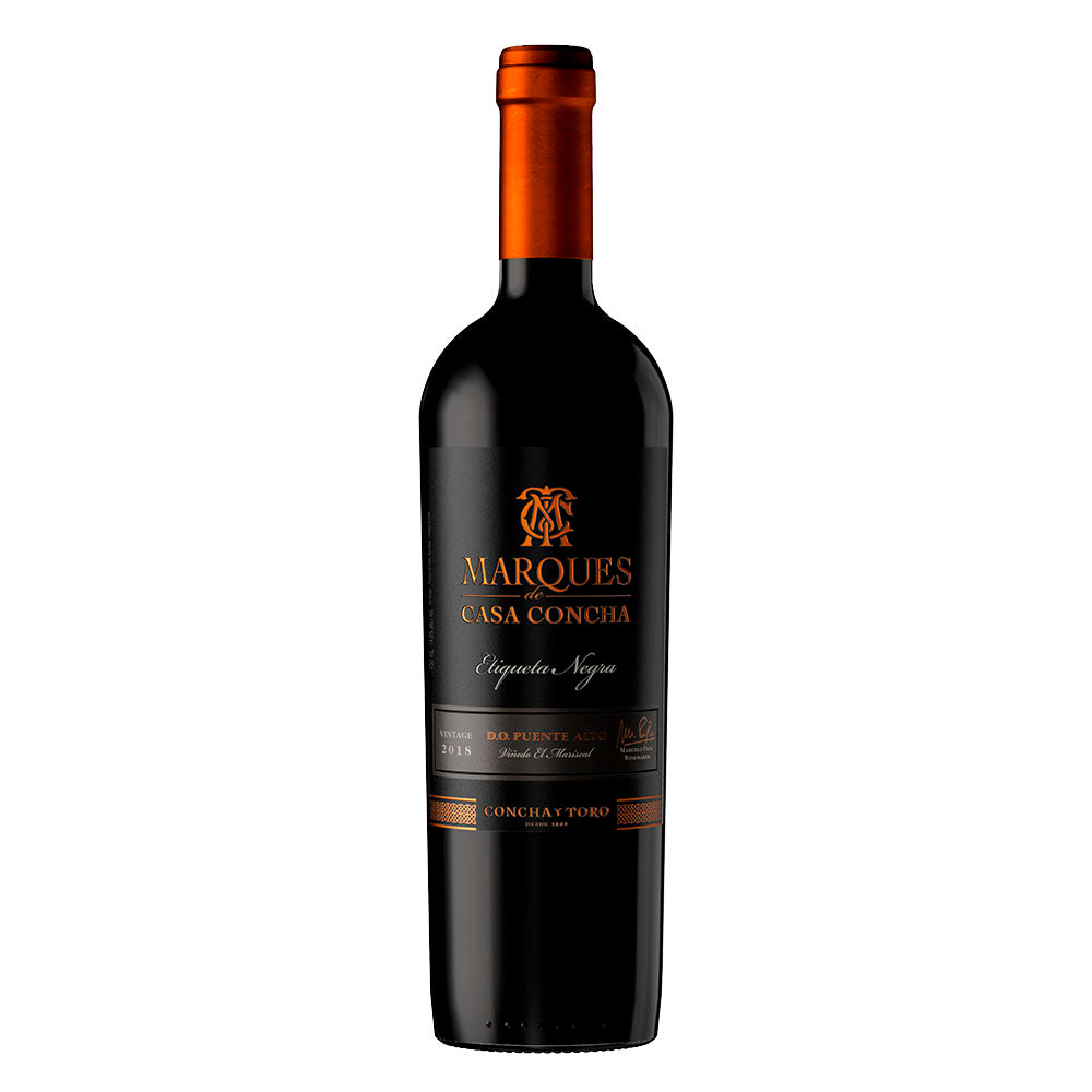 VINO MARQUES DE CASA Y CONCHA ETIQUETA NEGRA 6/750 - MARQUES DE CASA CONCHA - Compralo en CorinneRegalos.com