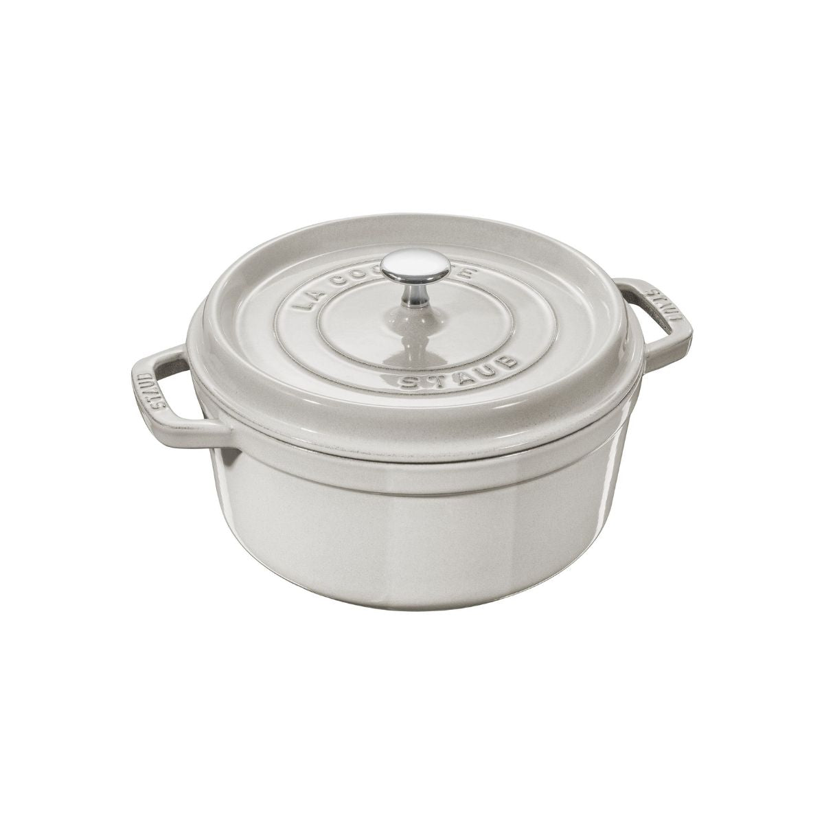 LA COCOTTE COCOTTE 20CM 2.20L WHITE TRUFFLE CAST IRON ROUND - STAUB - Compralo en CorinneRegalos.com