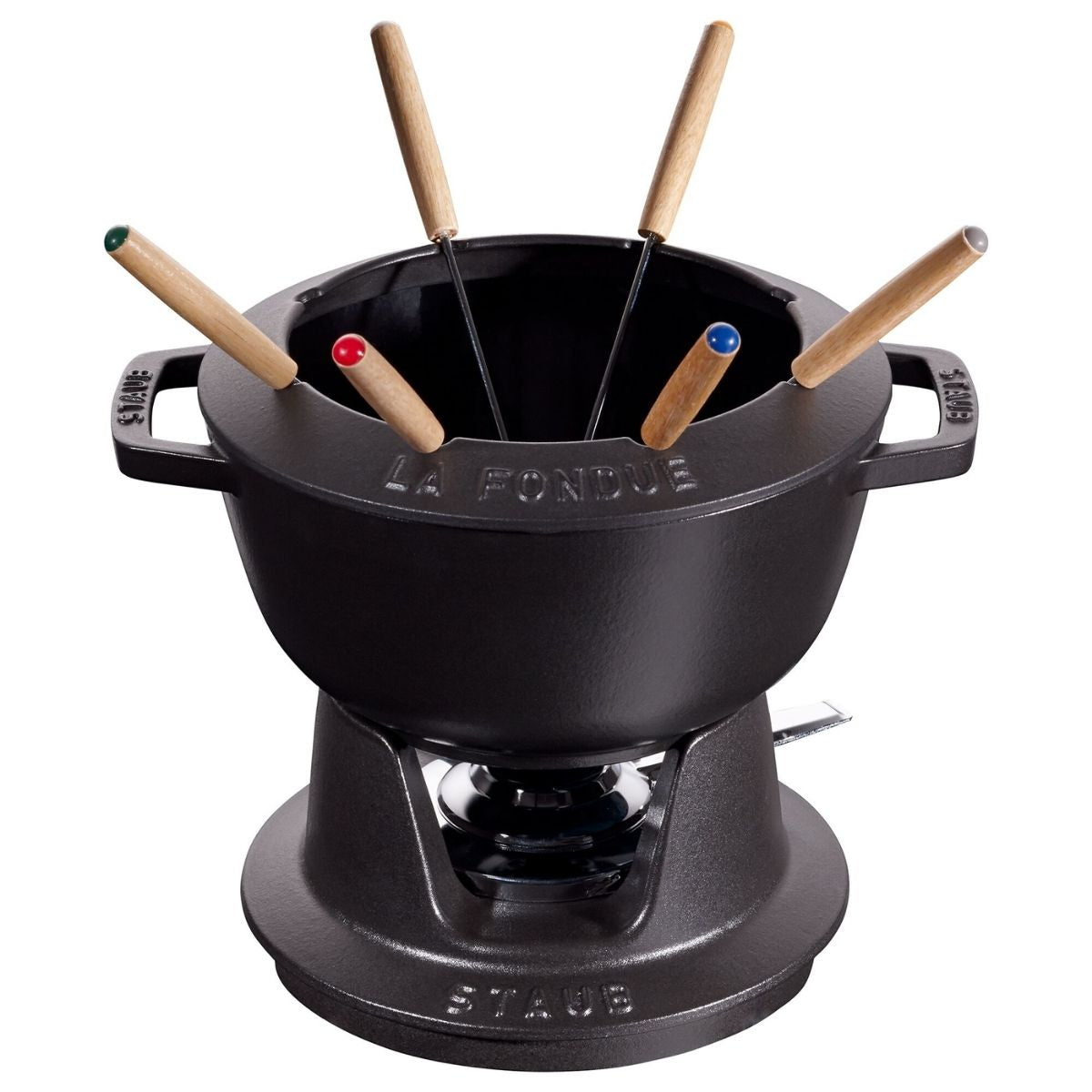 FONDUE SET, 20 CM | ROUND | CAST IRON | BLACK - STAUB - Compralo en CorinneRegalos.com