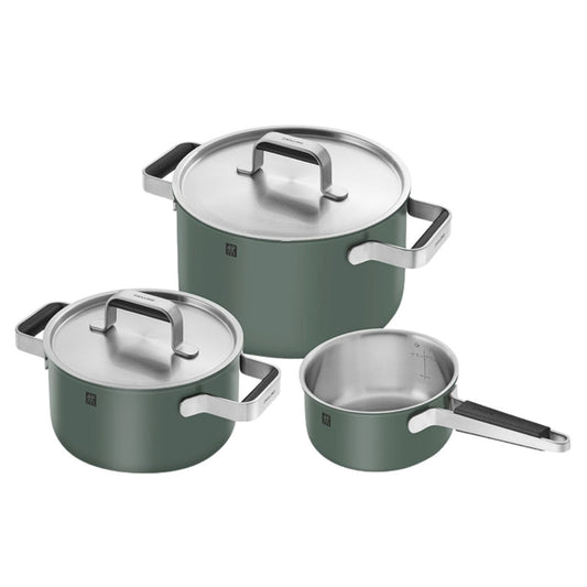 COAT EU COOKWARE SET 3 PCS (5 PCS)GARDEN PARTY GREEN - ZWILLING - Compralo en CorinneRegalos.com