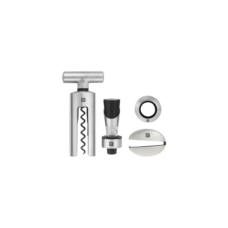 SUMILLER DE ZWILLING JUEGO DE HERRAMIENTAS PARA VINO DE ACERO INOXIDABLE 1810 4 PIEZAS - ZWILLING - Compralo en CorinneRegalos.com
