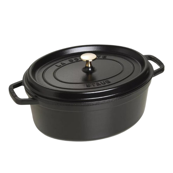 CAZUELA DE HIERRO FUNDIDO DE 31 CM COLOR NEGRO - STAUB - Compralo en CorinneRegalos.com
