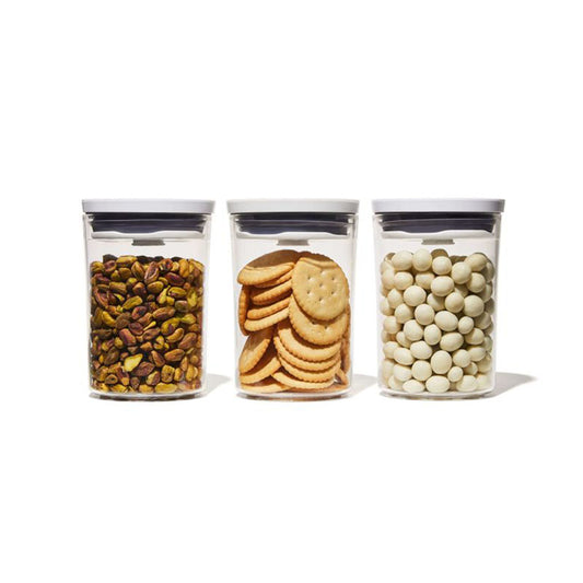 POP ROUND 3-PIECE CANISTER MINI SET (0.6 QT/0.6 L) - OXO - Compralo en CorinneRegalos.com
