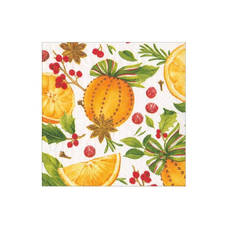 NAPKIN BOX COCKTAIL ORANGE SPICE - CASPARI - Compralo en CorinneRegalos.com