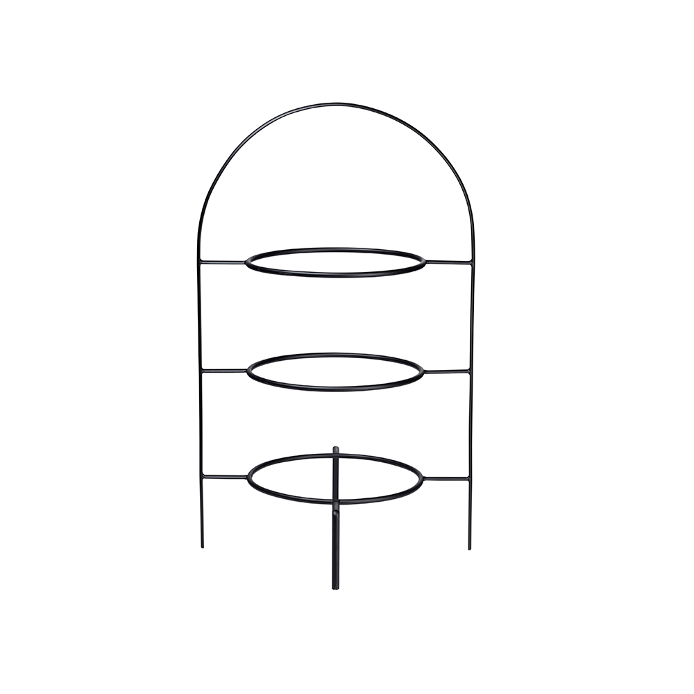 "ETAGERE THREETIERED; H. 49 CM BLACK SUITABLE FOR ALL PLATES WITH D. 27 CM" - ASA SELECTION - Compralo en CorinneRegalos.com