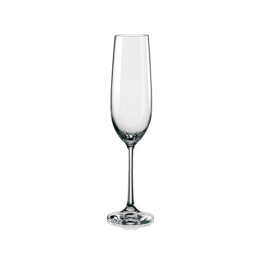 CLARA SEKTKELCH CHAMPAGNE FLUTE 190 ML - BOHEMIA CRISTAL - Compralo en CorinneRegalos.com