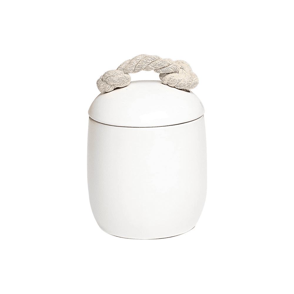 CAPE WHITE CERAMIC CANISTER - SMALL - TORRE & TAGUS - Compralo en CorinneRegalos.com