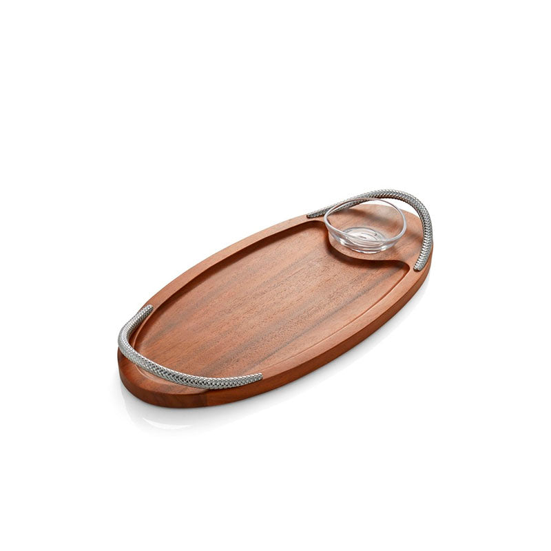 BRAID SERVING BOARD WITH DIP DISH - NAMBÉ - Compralo en CorinneRegalos.com