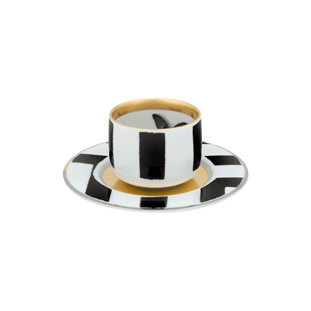 TAZA DE CAFE Y PLATILLO SOL Y SOLMBRAH 48 MM L 126 MM - VISTA ALEGRE - Compralo en CorinneRegalos.com