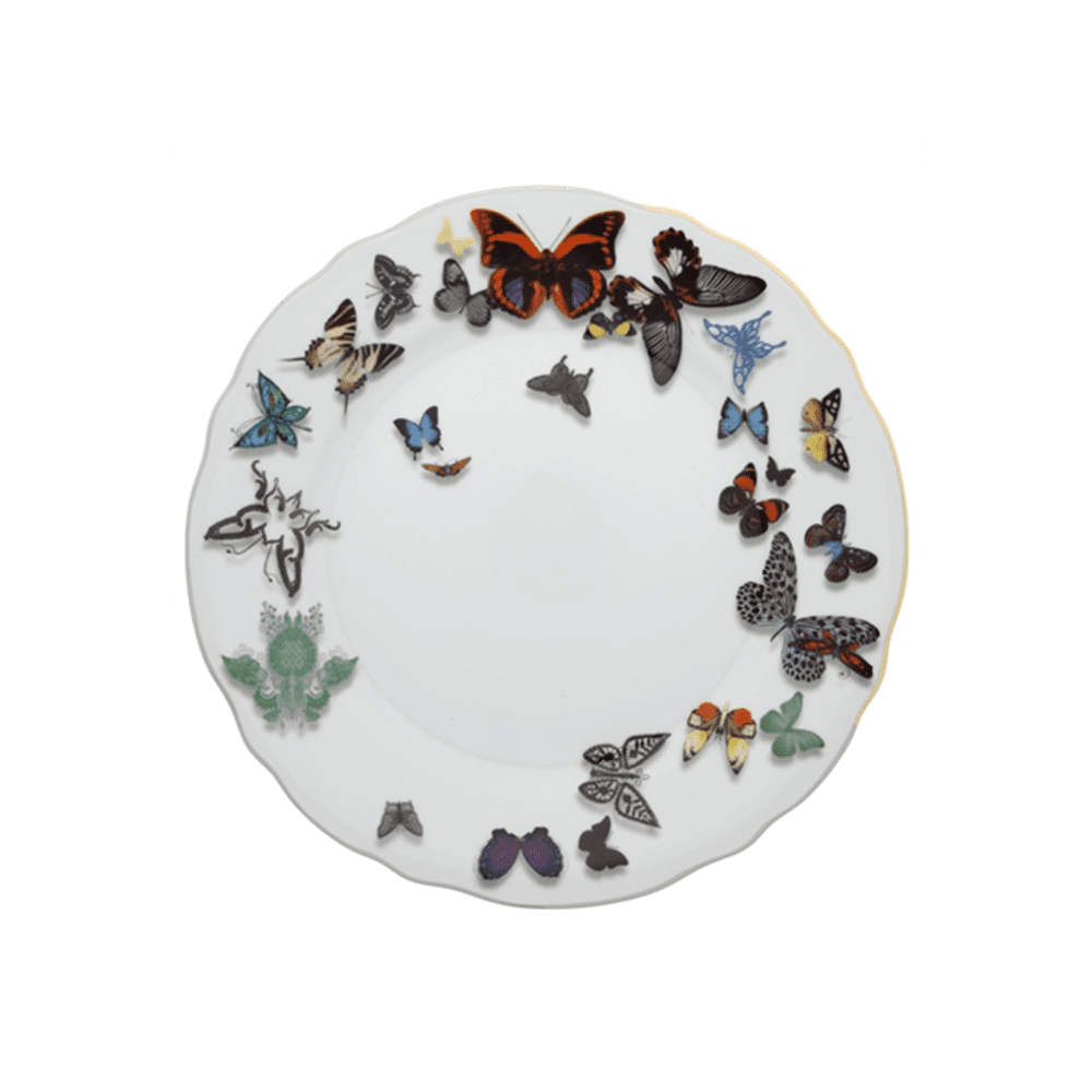 PLATO LLANO CON DECORACION BUTTERFLY PARADEH 33 MM L 258 MM - VISTA ALEGRE - Compralo en CorinneRegalos.com