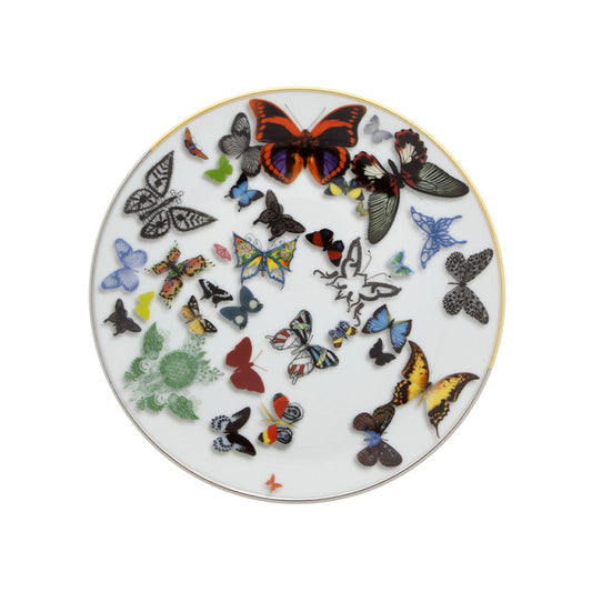 PLATO PARA POSTRE CON DECORACION BUTTERFLY PARADEH 22 MM L 194 MM - VISTA ALEGRE - Compralo en CorinneRegalos.com