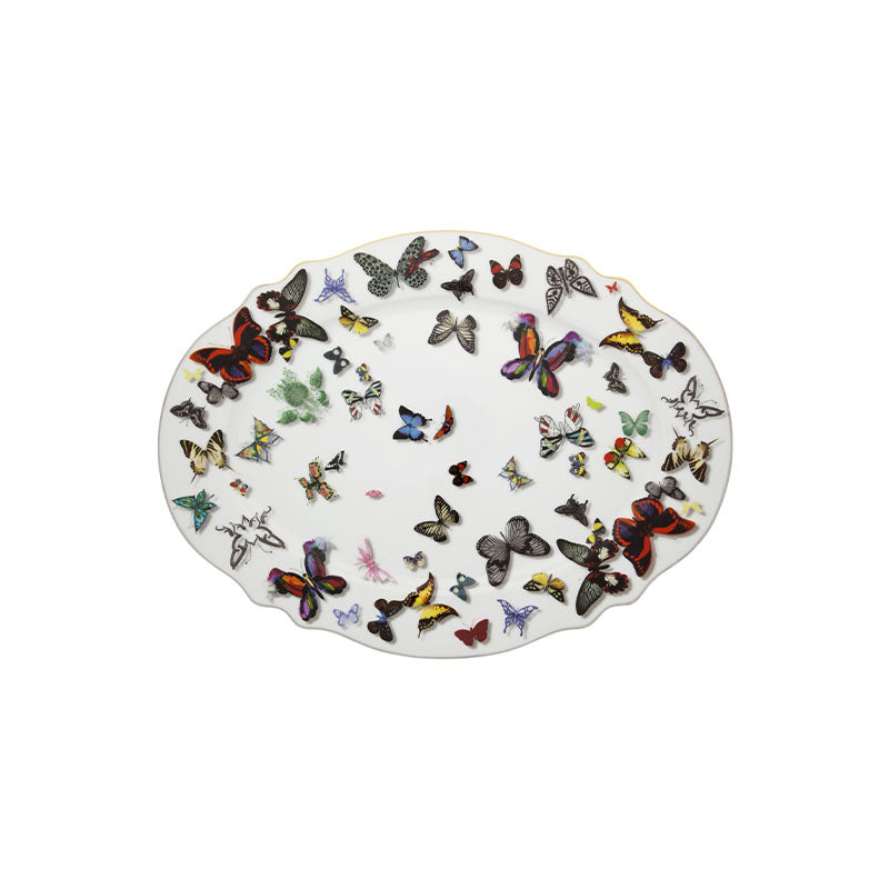 FUENTE OVAL GRANDE LACROIX BUTTERFLY - VISTA ALEGRE - Compralo en CorinneRegalos.com