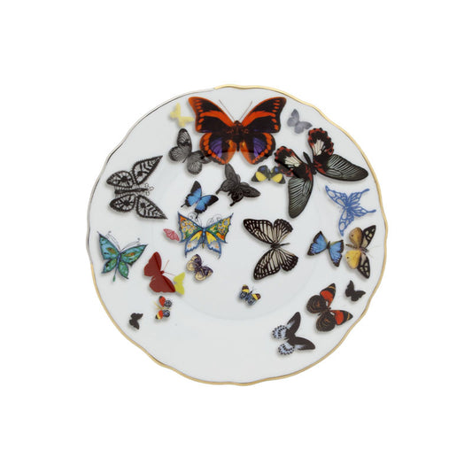 PLATO PARA PAN Y MANTEQUILLA CON DECORACION BUTTERFLY PARADEH 24 MM L 170 MM - VISTA ALEGRE - Compralo en CorinneRegalos.com
