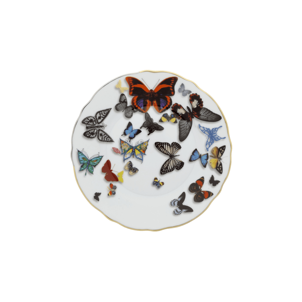 PLATO PARA PAN Y MANTEQUILLA CON DECORACION BUTTERFLY PARADEH 24 MM L 170 MM - VISTA ALEGRE - Compralo en CorinneRegalos.com