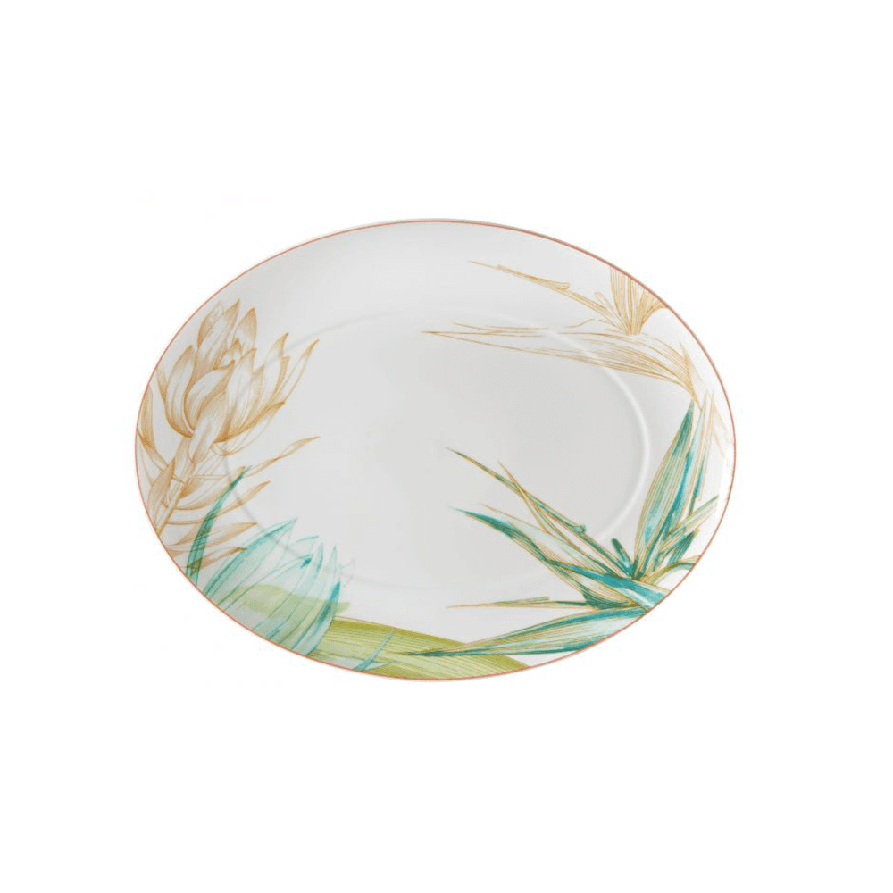 PLATO OVALADO GRANDE CON DECORACION FIJIH 29 MM W 323 MM - VISTA ALEGRE - Compralo en CorinneRegalos.com
