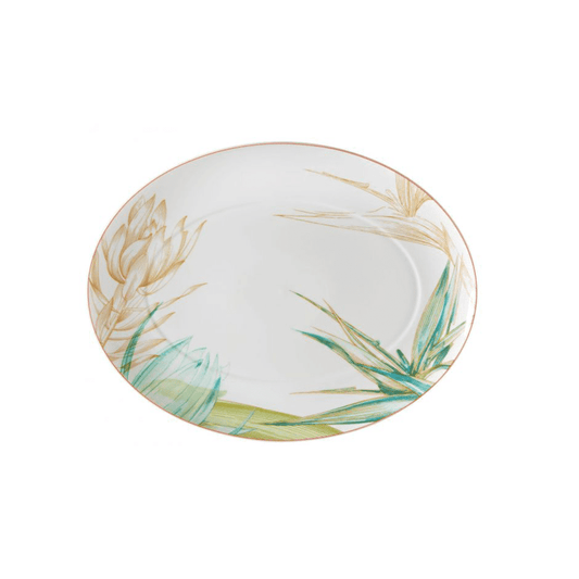 PLATO OVALADO GRANDE CON DECORACION FIJIH 29 MM W 323 MM - VISTA ALEGRE - Compralo en CorinneRegalos.com