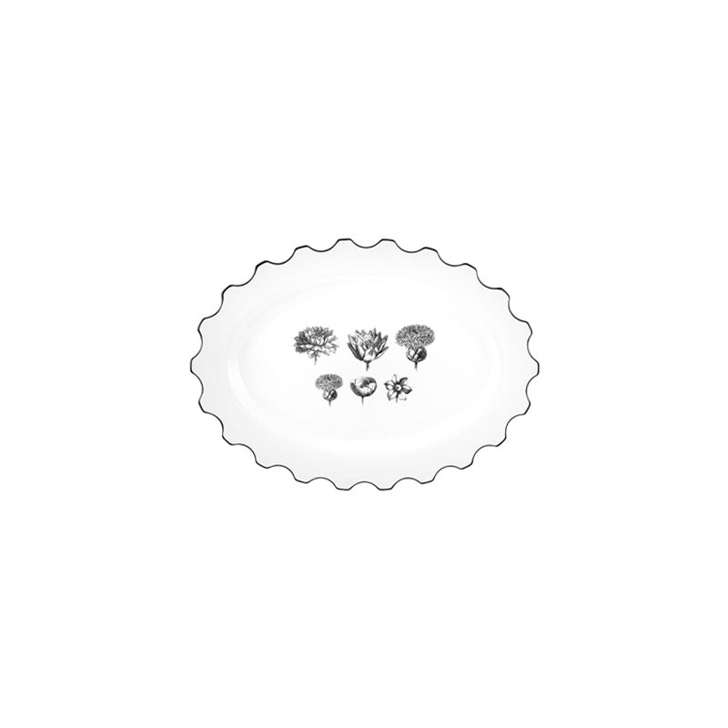 PLATO OVALADA GRANDE CON DECORACION HERBARIAEH 32 MM W 297 MM - VISTA ALEGRE - Compralo en CorinneRegalos.com