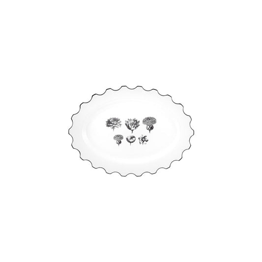 PLATO OVALADA GRANDE CON DECORACION HERBARIAEH 32 MM W 297 MM - VISTA ALEGRE - Compralo en CorinneRegalos.com