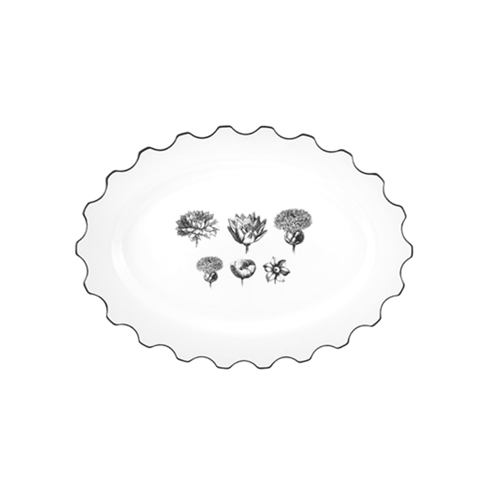 PLATO OVALADA GRANDE CON DECORACION HERBARIAEH 32 MM W 297 MM - VISTA ALEGRE - Compralo en CorinneRegalos.com
