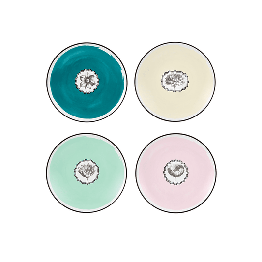 JUEGO DE 4 PLATOS PARA POSTRES CON DECORACION HERBARIAEH 29 MM L 231 MM - VISTA ALEGRE - Compralo en CorinneRegalos.com