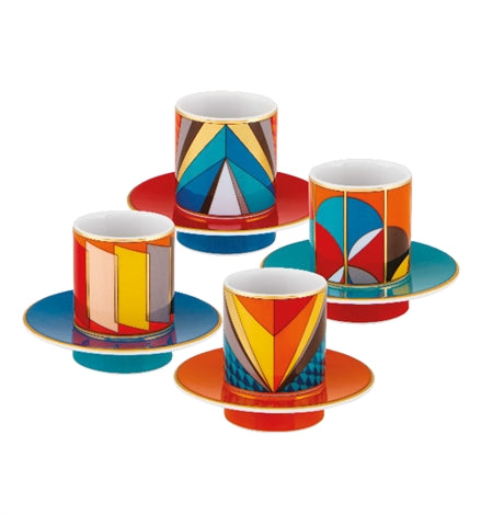 SET 4 COFFEE CURS & SAUCERS - VISTA ALEGRE - Compralo en CorinneRegalos.com
