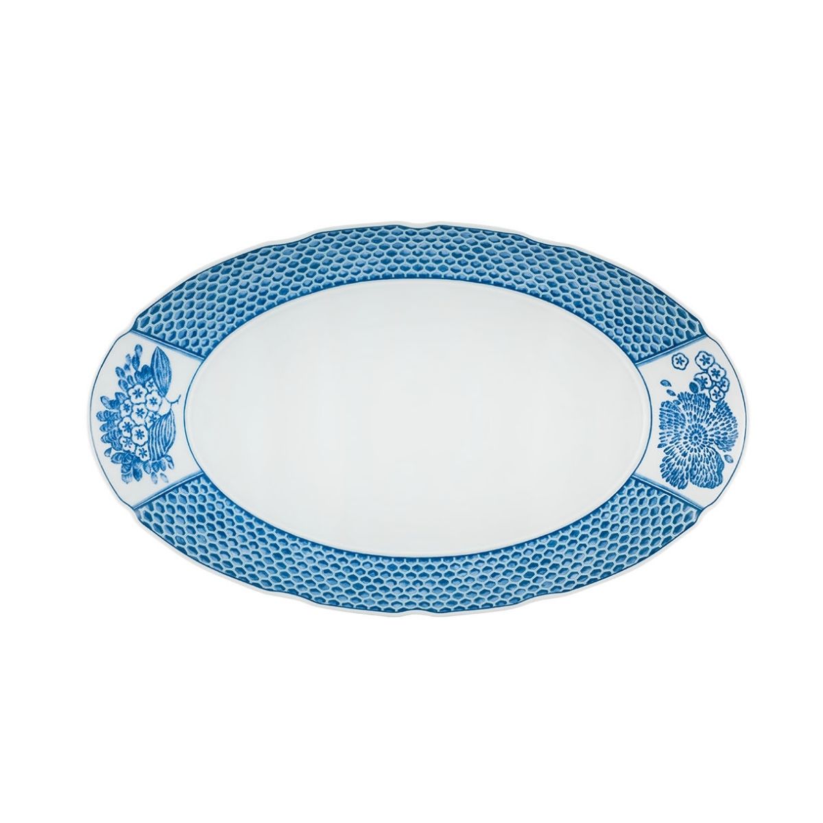 Fuente Oval Grande CORALINA BLUE - VISTA ALEGRE - Compralo en CorinneRegalos.com