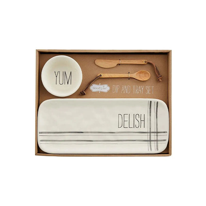 BISTRO BOXED DIP N TRAY - MUD PIE - Compralo en CorinneRegalos.com