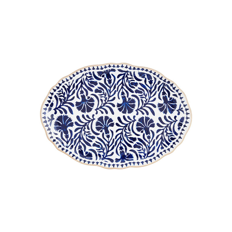 BLUE INDIGO PLATTER - MUD PIE - Compralo en CorinneRegalos.com