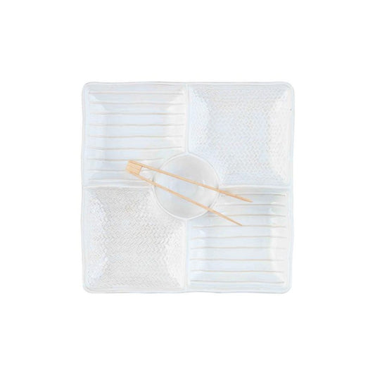 TEXTURED SECTIONED SERVER SET - MUD PIE - Compralo en CorinneRegalos.com