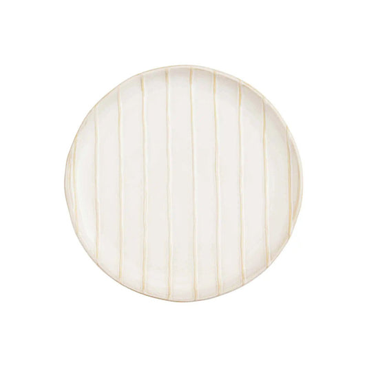 LINES STONEWARE SALAD PLATE - MUD PIE - Compralo en CorinneRegalos.com