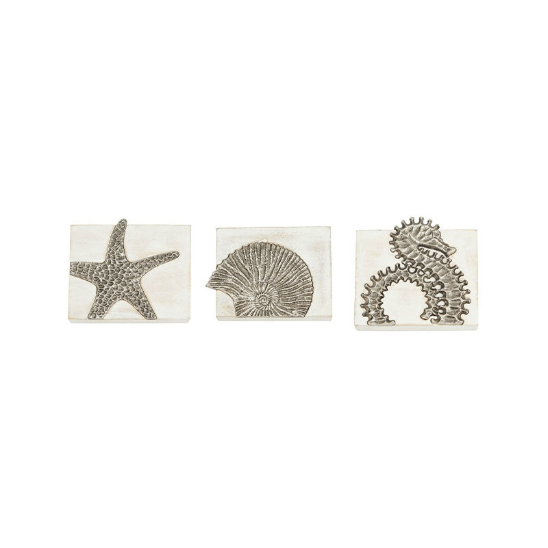 WHITE WASH  SEA PLAQUES - MUD PIE - Compralo en CorinneRegalos.com