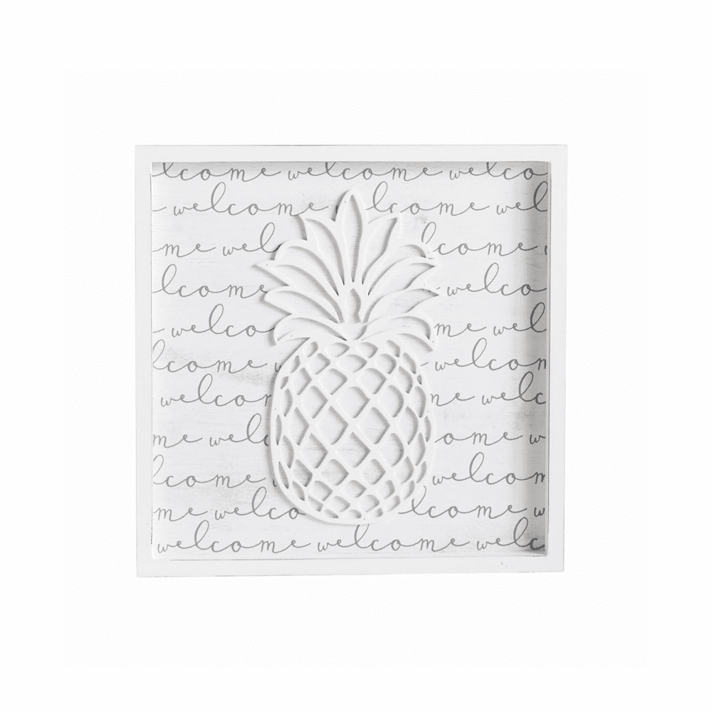 PLACA DE MADERA PIÑA - MUD PIE - Compralo en CorinneRegalos.com