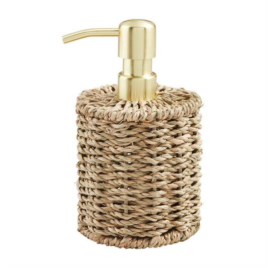 BROWN WOVEN SOAP PUMP - MUD PIE - Compralo en CorinneRegalos.com