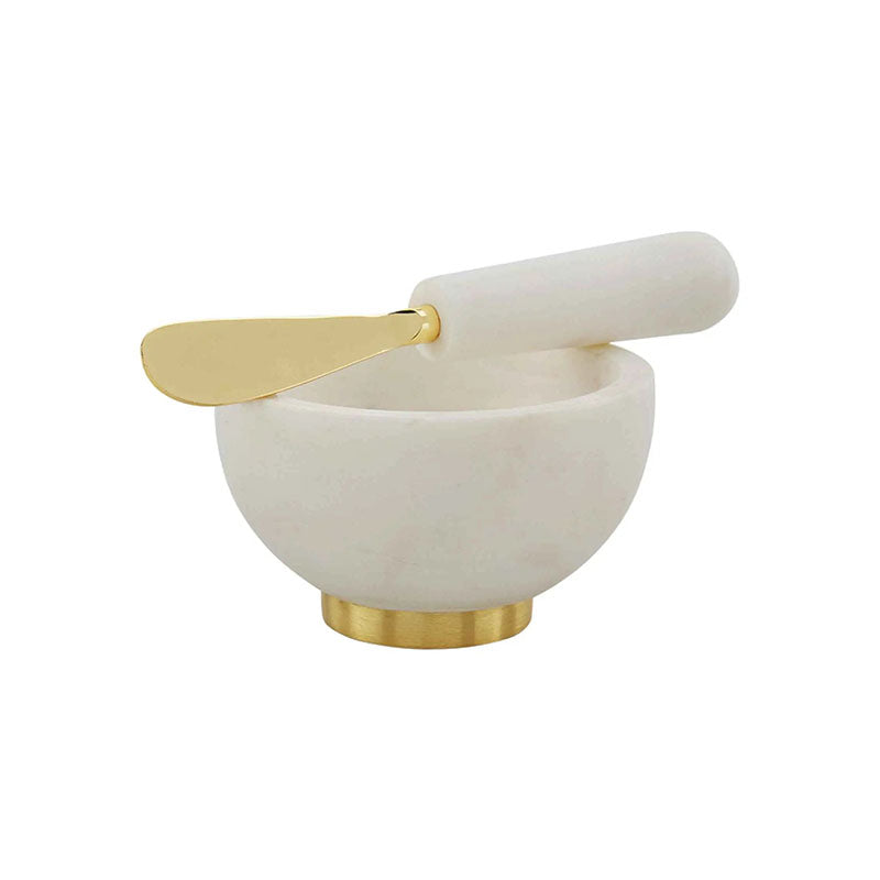 WHITE MARBLE DIP BOWL SET - MUD PIE - Compralo en CorinneRegalos.com