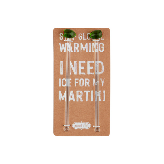 COCKTAIL STIRRER SET ACEITUNAS - MUD PIE - Compralo en CorinneRegalos.com