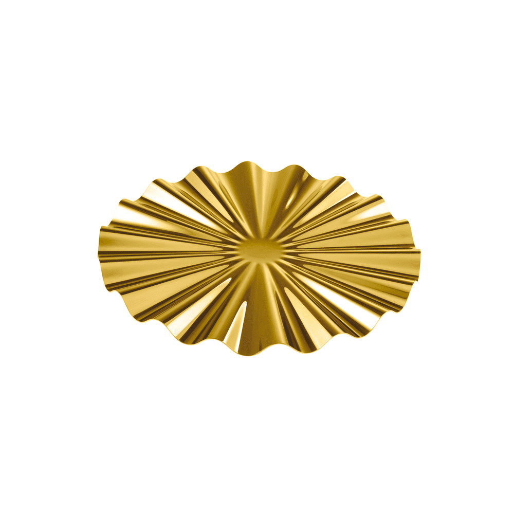 KYMA PVD GOLD BREAD PLATE 17 CM. H 0.8 - SAMBONET - Compralo en CorinneRegalos.com